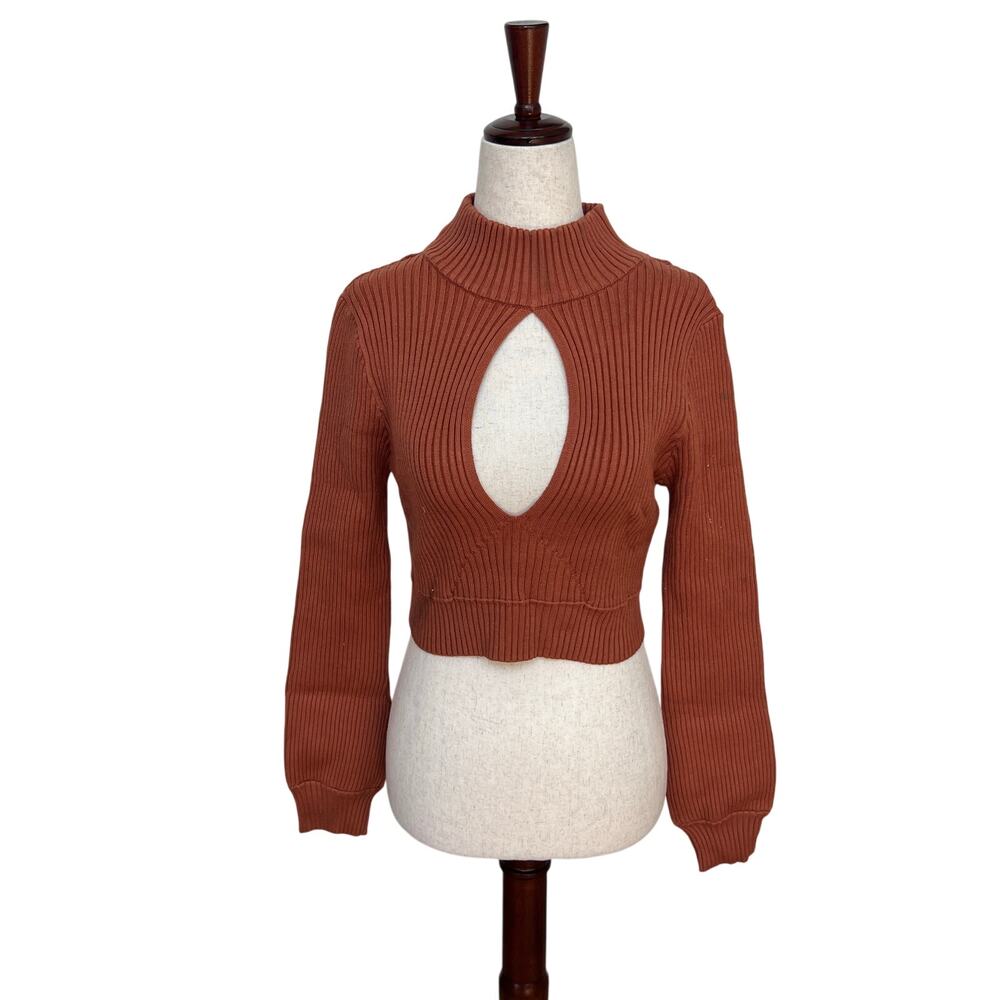 O.VIANCA Women's Cut-out Open Tie Back Sweater Size M
